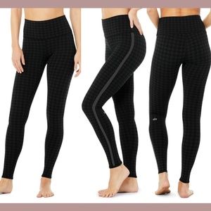 NEW $158 ALO [ XS‎ ] Jacquard Houndstooth High Waist Leggings